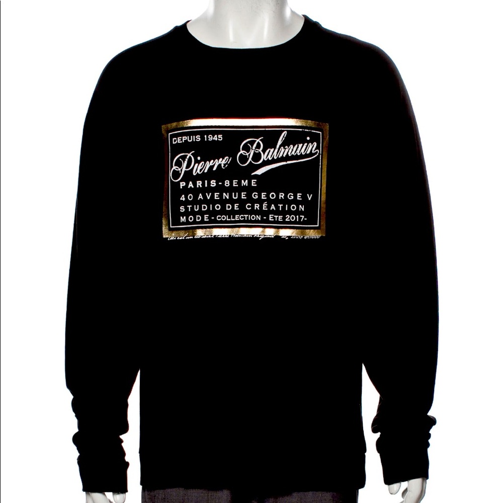 Black Pierre Balmain Long sleeve crewneck sweater